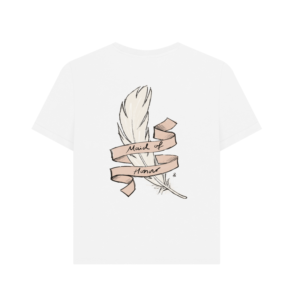 White Printed T-shirt Back