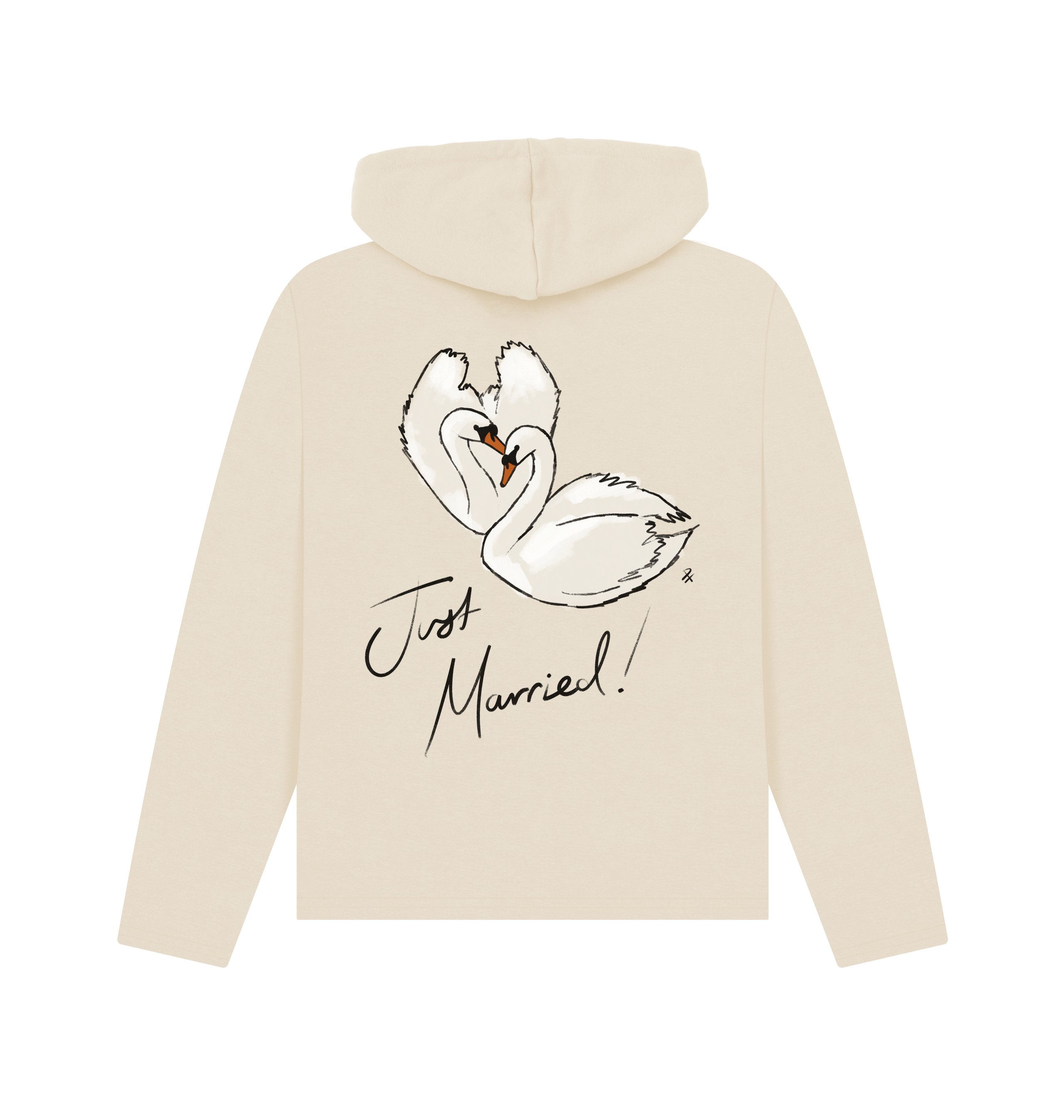 Oat Printed Hoody Back