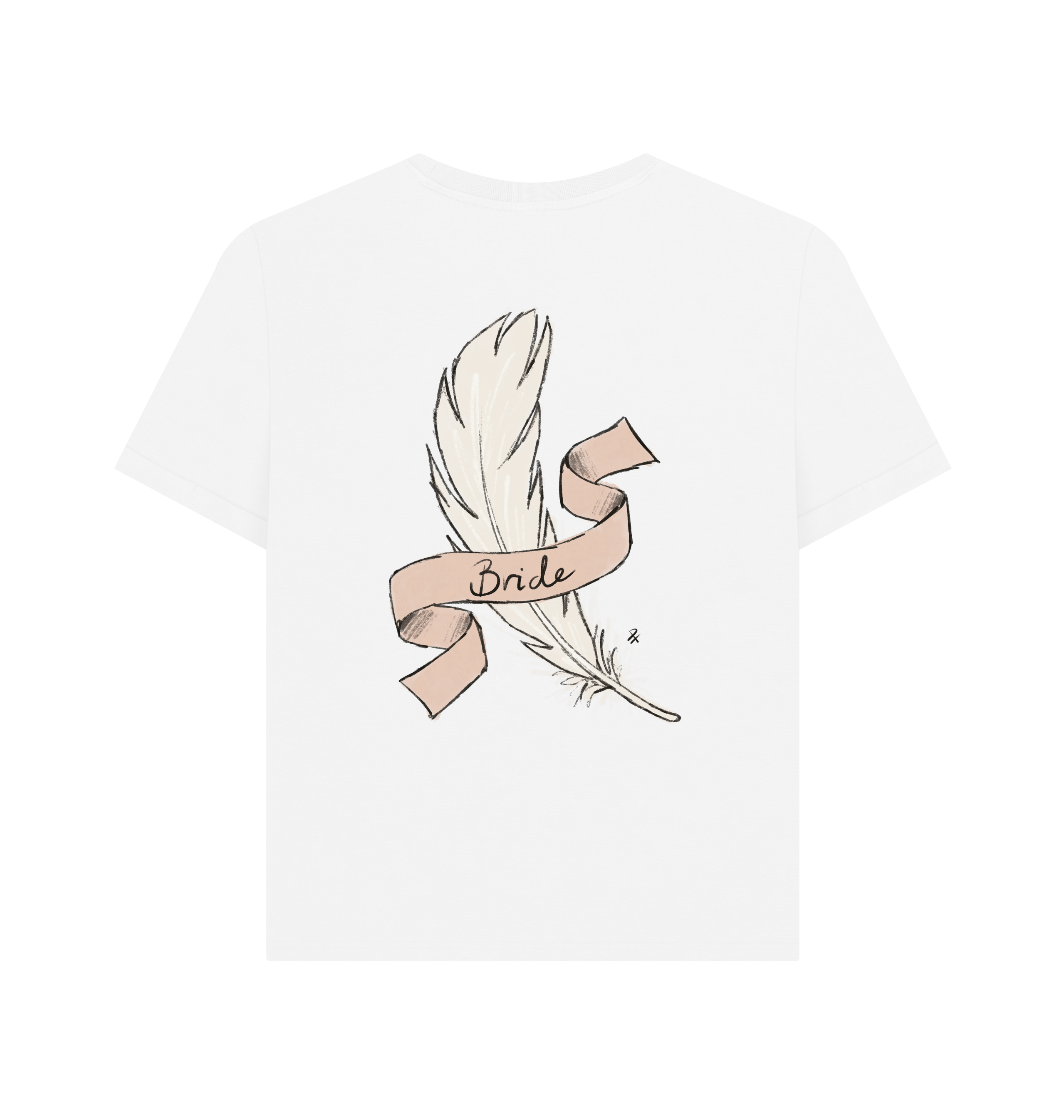 White Printed T-shirt Back