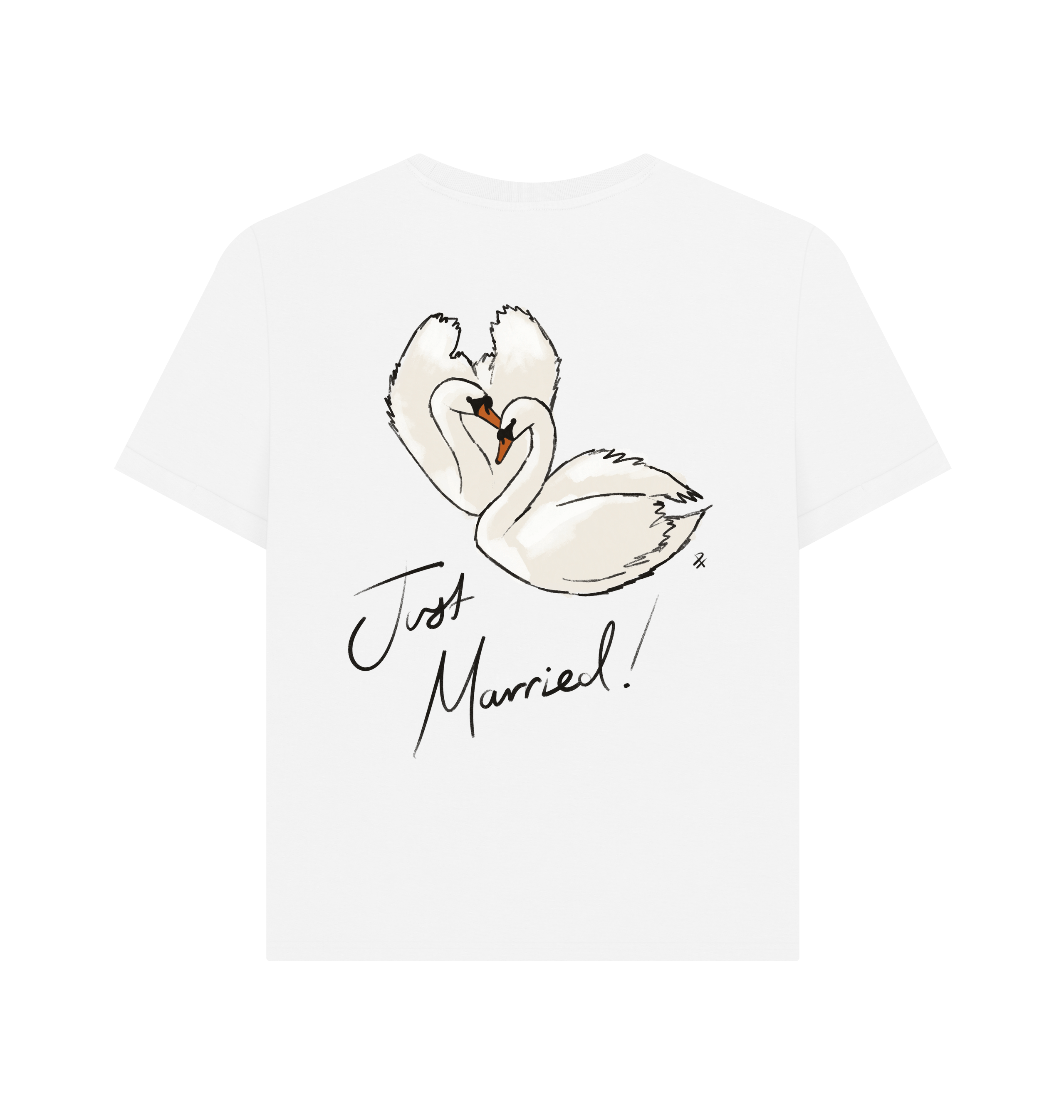 White Printed T-shirt Back