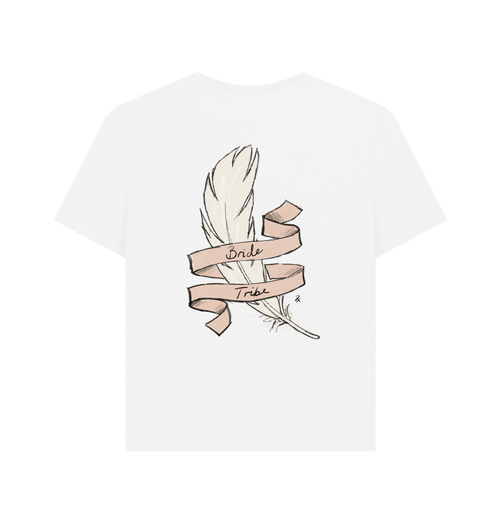 White Printed T-shirt Back