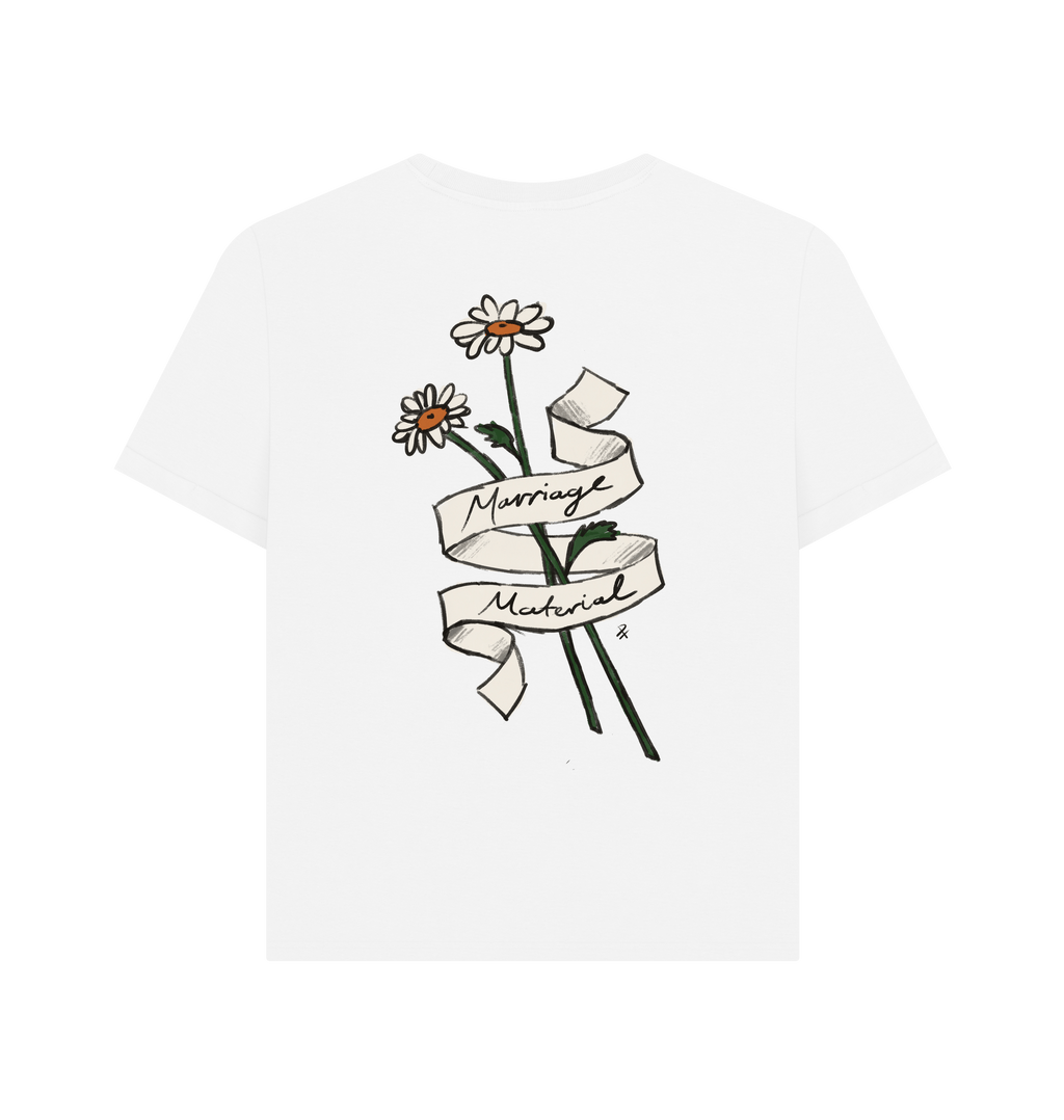 White Printed T-shirt Back