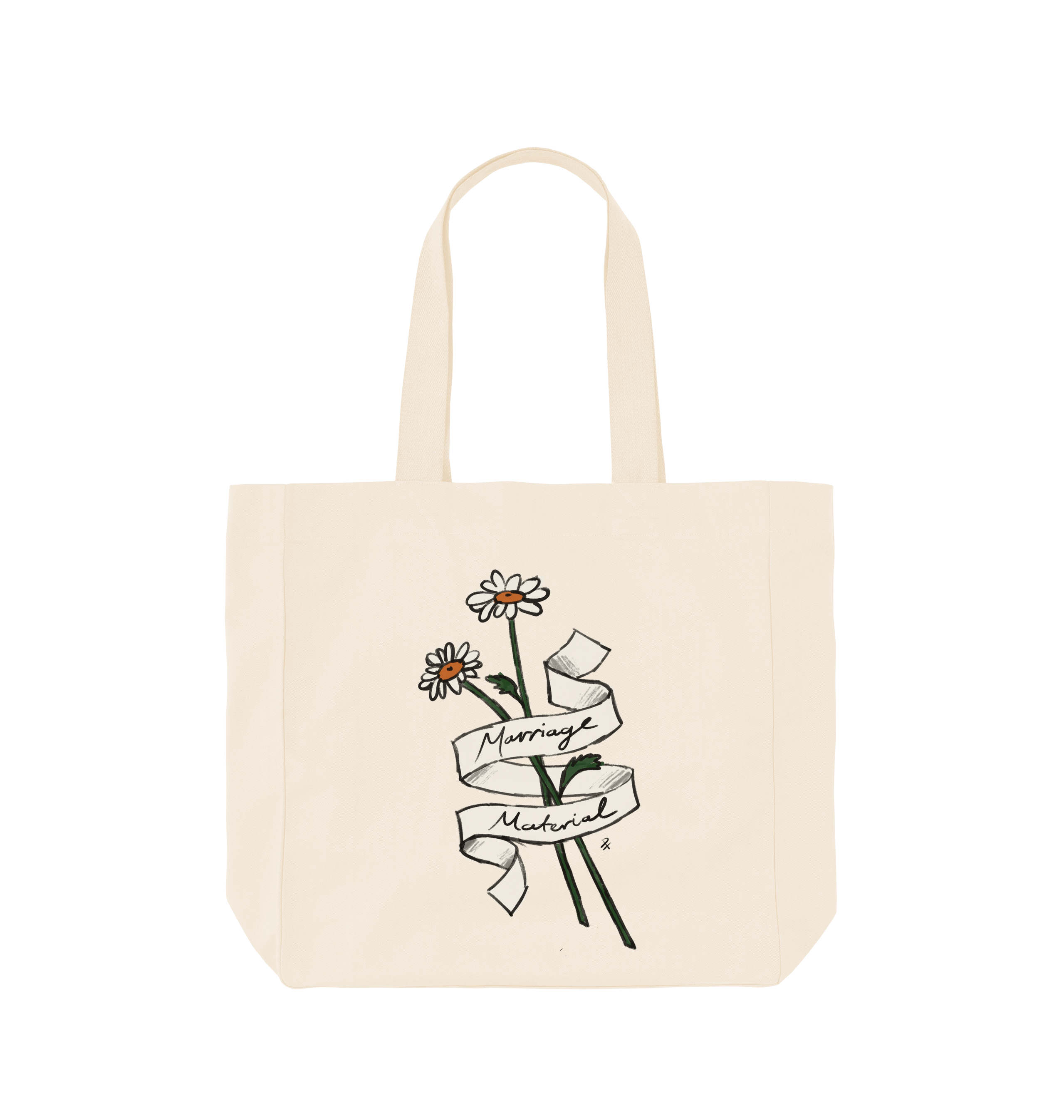 Natural Printed Bag Front