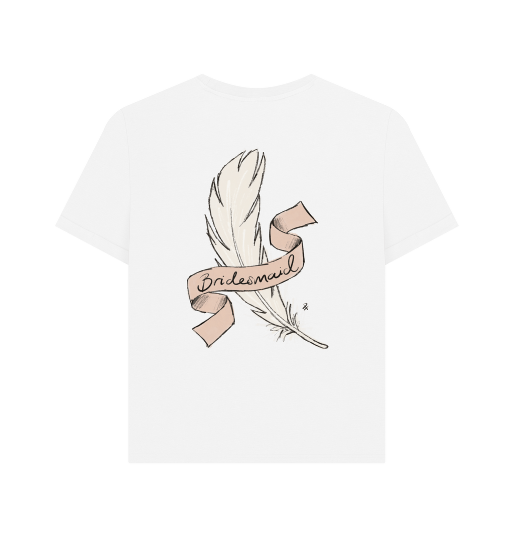 White Printed T-shirt Back