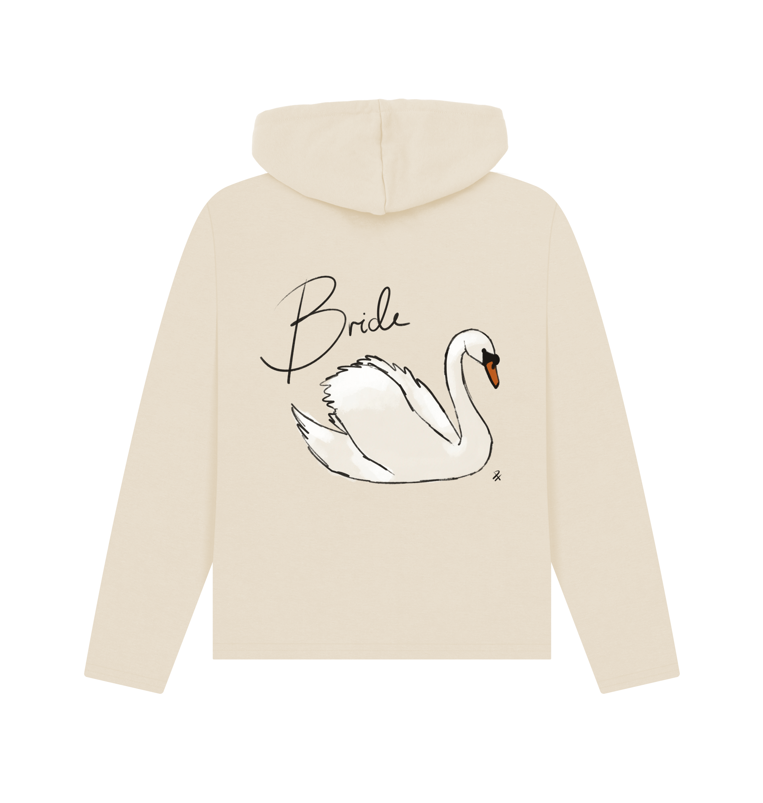 Oat Printed Hoody Back