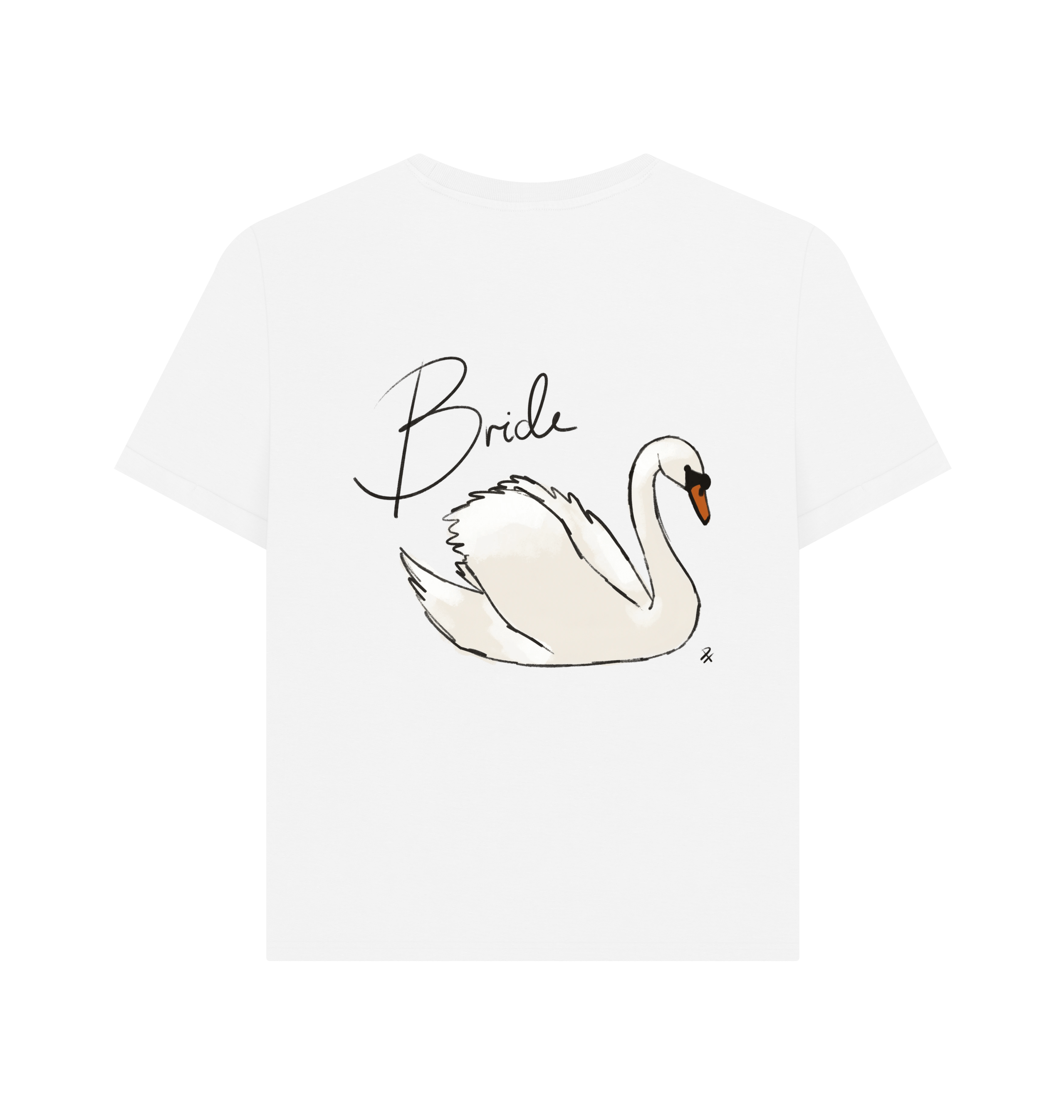 White Printed T-shirt Back